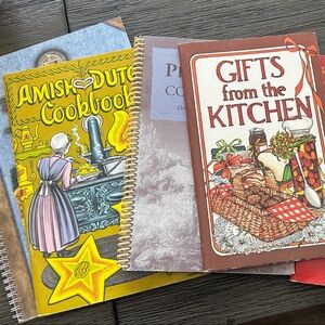 Assorted old unique cookbooks